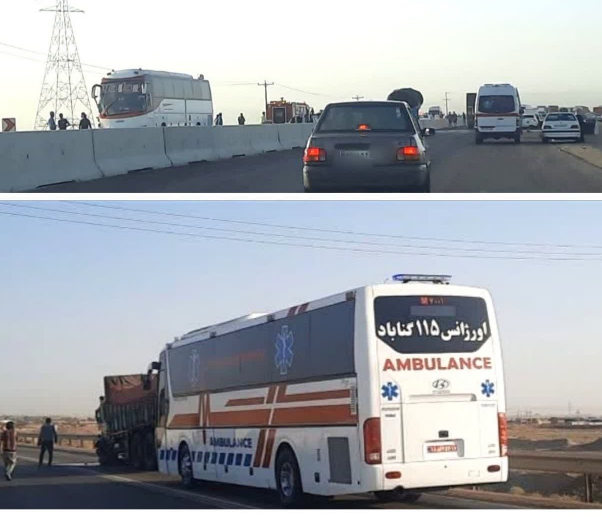 سه فوتی و ۱۴ مصدوم در اثر تصادف رانندگی در مسیر گناباد-قاین