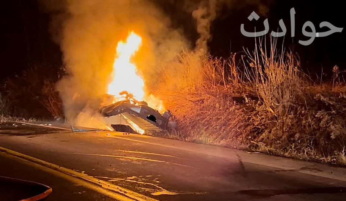 واژگونی و آتش سوزی خودرو پارس یک فوتی به همراه داشت